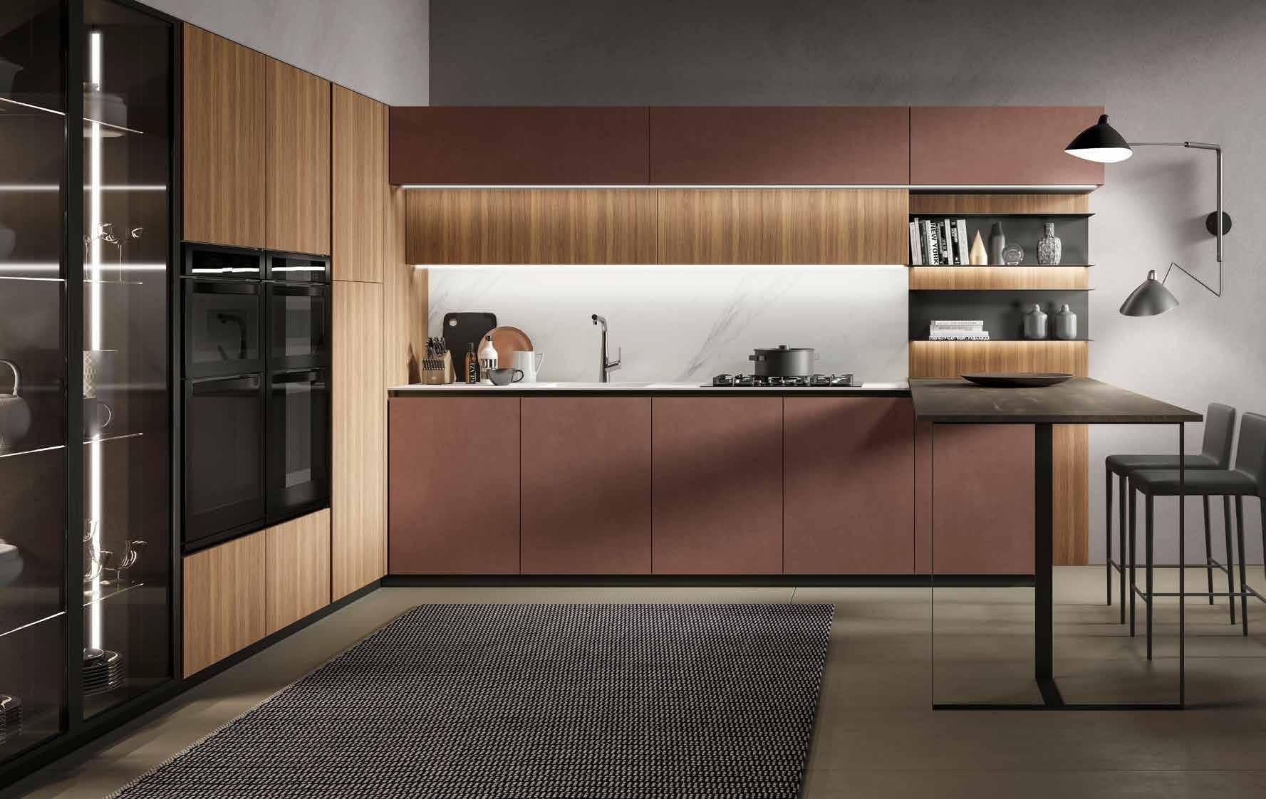 Punto kitchen, modular system and ultra-matt surfaces